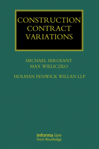 Cover image: Construction Contract Variations 1st edition 9781843119500