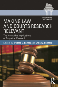 Imagen de portada: Making Law and Courts Research Relevant 1st edition 9781138021907