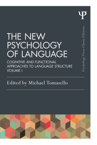 表紙画像: The New Psychology of Language 1st edition 9781848725928