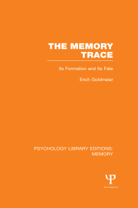 Titelbild: The Memory Trace (PLE: Memory) 1st edition 9781138980884