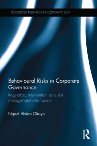 Cover image: Behavioural Risks in Corporate Governance 1st edition 9781138094345