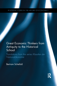 Cover image: Great Economic Thinkers from Antiquity to the Historical School 1st edition 9780415430661