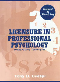 Cover image: Licensure In Professional Psychology 1st edition 9781560323105