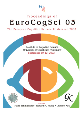 Imagen de portada: Proceedings of Eurocogsci 03 1st edition 9780805850055