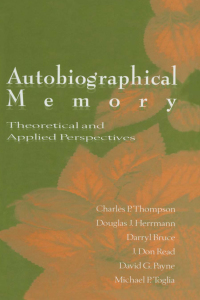 Immagine di copertina: Autobiographical Memory 1st edition 9781138002555