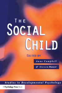 Cover image: The Social Child 1st edition 9780863778230