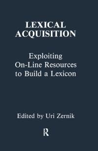 Titelbild: Lexical Acquisition 1st edition 9780805808292
