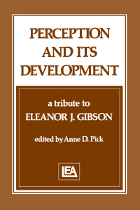 Cover image: Perception and Its Development 1st edition 9780898594096
