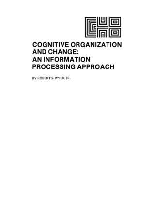Titelbild: Cognitive Organization and Change 1st edition 9780898592009