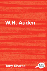 Cover image: W.H. Auden 1st edition 9780415327350
