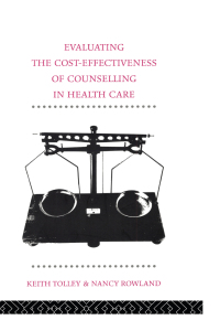Cover image: Evaluating the Cost-Effectiveness of Counselling in Health Care 1st edition 9780415076609