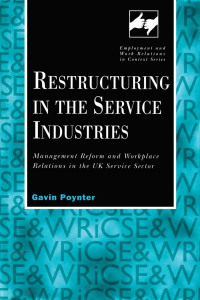 Imagen de portada: Restructuring in the Service Industries 1st edition 9780720123418