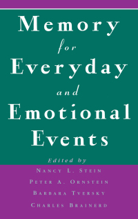 Imagen de portada: Memory for Everyday and Emotional Events 1st edition 9781138980853
