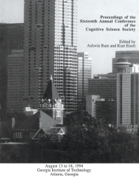 Imagen de portada: Proceedings of the Sixteenth Annual Conference of the Cognitive Science Society 1st edition 9781138876538