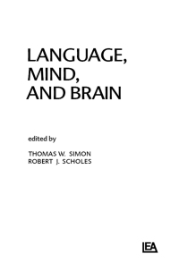 表紙画像: Language, Mind, and Brain 1st edition 9780898591538