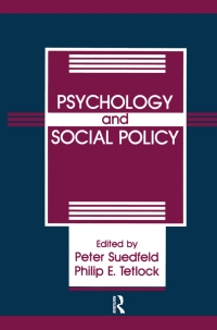 表紙画像: Psychology And Social Policy 1st edition 9781560320630