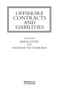 Imagen de portada: Offshore Contracts and Liabilities 1st edition 9780367739782