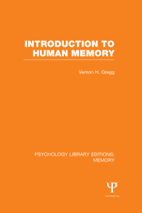 Cover image: Introduction to Human Memory (PLE: Memory) 1st edition 9781138992634