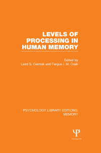 Titelbild: Levels of Processing in Human Memory (PLE: Memory) 1st edition 9781138979741