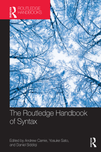 表紙画像: The Routledge Handbook of Syntax 1st edition 9781138480582