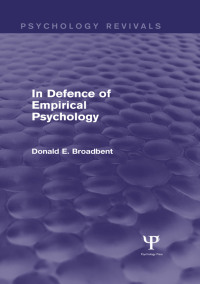 Imagen de portada: In Defence of Empirical Psychology (Psychology Revivals) 1st edition 9781848723450