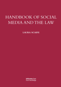 表紙画像: Handbook of Social Media and the Law 1st edition 9780367570361
