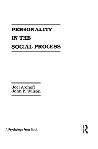 Imagen de portada: Personality in the Social Process 1st edition 9780898595260