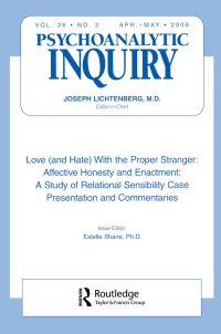 Imagen de portada: Love (and Hate) With the Proper Stranger: Affective Honesty and Enactment 1st edition 9781138462274