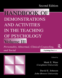 Imagen de portada: Handbook of Demonstrations and Activities in the Teaching of Psychology 2nd edition 9780805830477