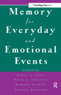 صورة الغلاف: Memory for Everyday and Emotional Events 1st edition 9780805826098