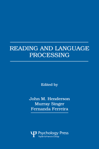 Cover image: Reading and Language Processing 1st edition 9781138160439
