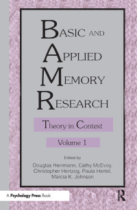 Imagen de portada: Basic and Applied Memory Research 1st edition 9780805815436