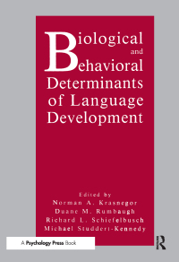 Imagen de portada: Biological and Behavioral Determinants of Language Development 1st edition 9780805809930
