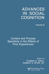 صورة الغلاف: Content and Process Specificity in the Effects of Prior Experiences 1st edition 9780805807141