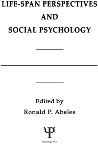 表紙画像: Life-span Perspectives and Social Psychology 1st edition 9780898599534
