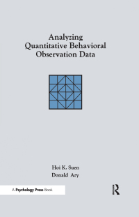 Imagen de portada: Analyzing Quantitative Behavioral Observation Data 1st edition 9780898599459