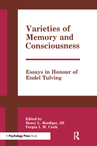 Imagen de portada: Varieties of Memory and Consciousness 1st edition 9780805805468