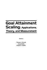 صورة الغلاف: Goal Attainment Scaling 1st edition 9780898598896