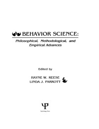 Titelbild: Behavior Science 1st edition 9780898597660