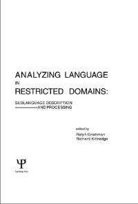 Cover image: Analyzing Language in Restricted Domains 1st edition 9780898596205