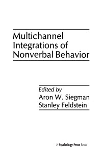 Imagen de portada: Multichannel Integrations of Nonverbal Behavior 1st edition 9780898595666