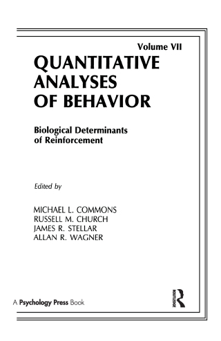 Imagen de portada: Biological Determinants of Reinforcement 1st edition 9780898595512