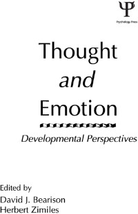 Imagen de portada: Thought and Emotion 1st edition 9780898595307