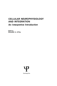 Cover image: Cellular Neurophysiology and Integration 1st edition 9781138011809