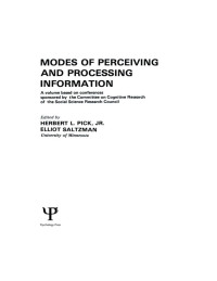表紙画像: Modes of Perceiving and Processing Information 1st edition 9780898593549