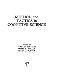 Imagen de portada: Methods and Tactics in Cognitive Science 1st edition 9780898593273
