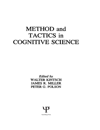 Titelbild: Methods and Tactics in Cognitive Science 1st edition 9780898593273