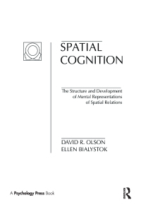 صورة الغلاف: Spatial Cognition 1st edition 9780898592528