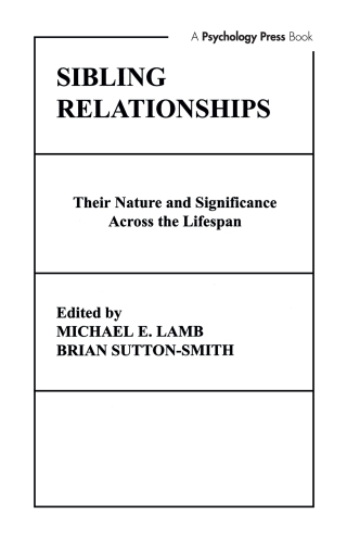 Imagen de portada: Sibling Relationships 1st edition 9780898591897