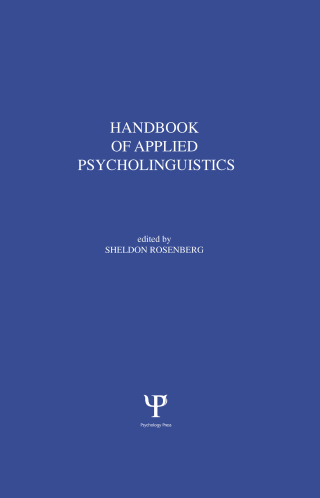Imagen de portada: Handbook of Applied Psycholinguistics 1st edition 9780898591736